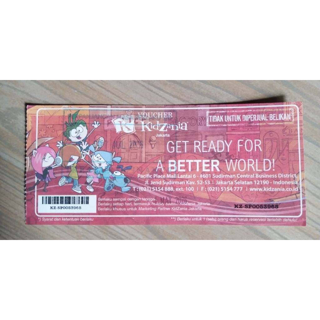 Tiket Masuk Kidzania Jakarta (Pacific Place Mall Lantai 6) - Voucher Ticket