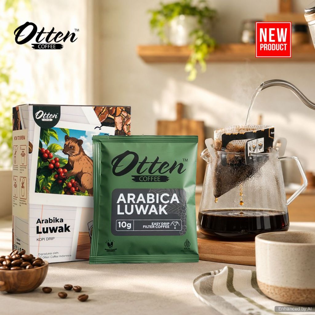 Otten - Drip Coffee Kopi Arabica Luwak Single Origin Isi 5 Sachet