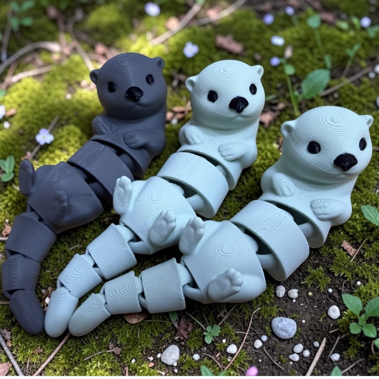 Keychain Otter Fidget Toy / Keychain articulated / Keychain Grosir / Gantungan Kunci Lucu