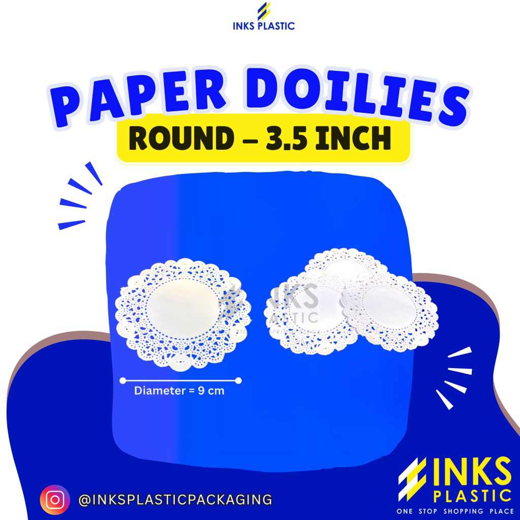 PAPER DOILIES BULAT 3,5 INCH KERTAS ALAS KUE PUTIH