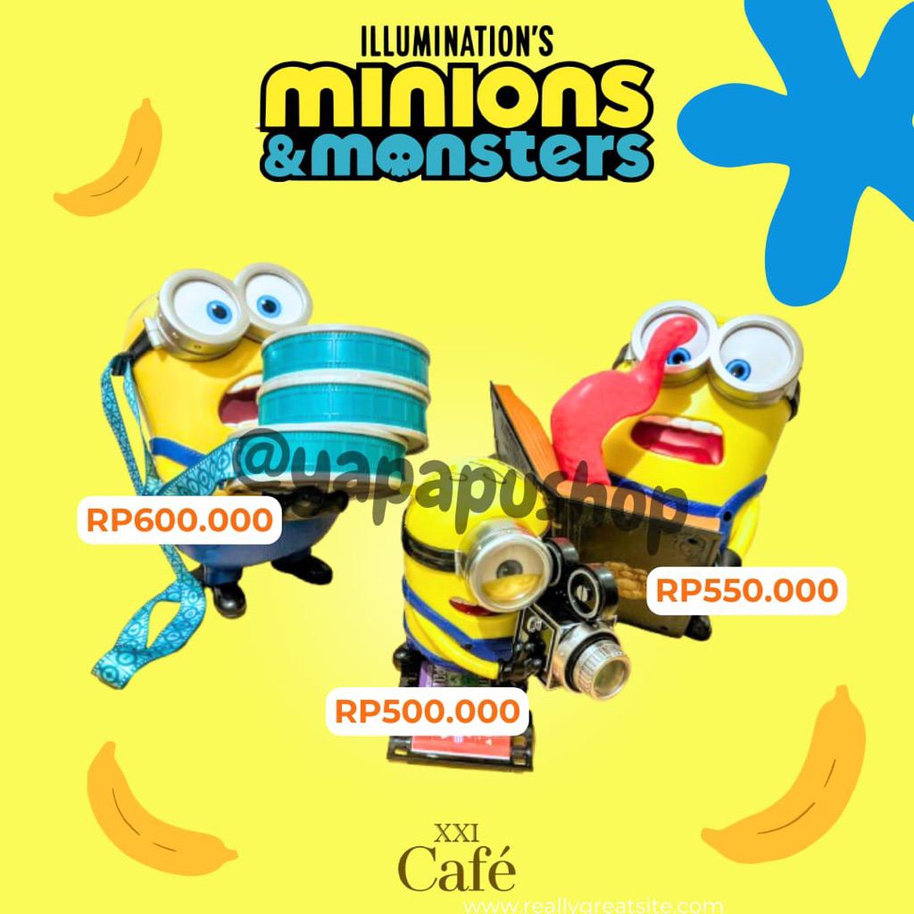 Open Jastip XXI Cafe Collectible Merchandise Minions & Monsters 2026