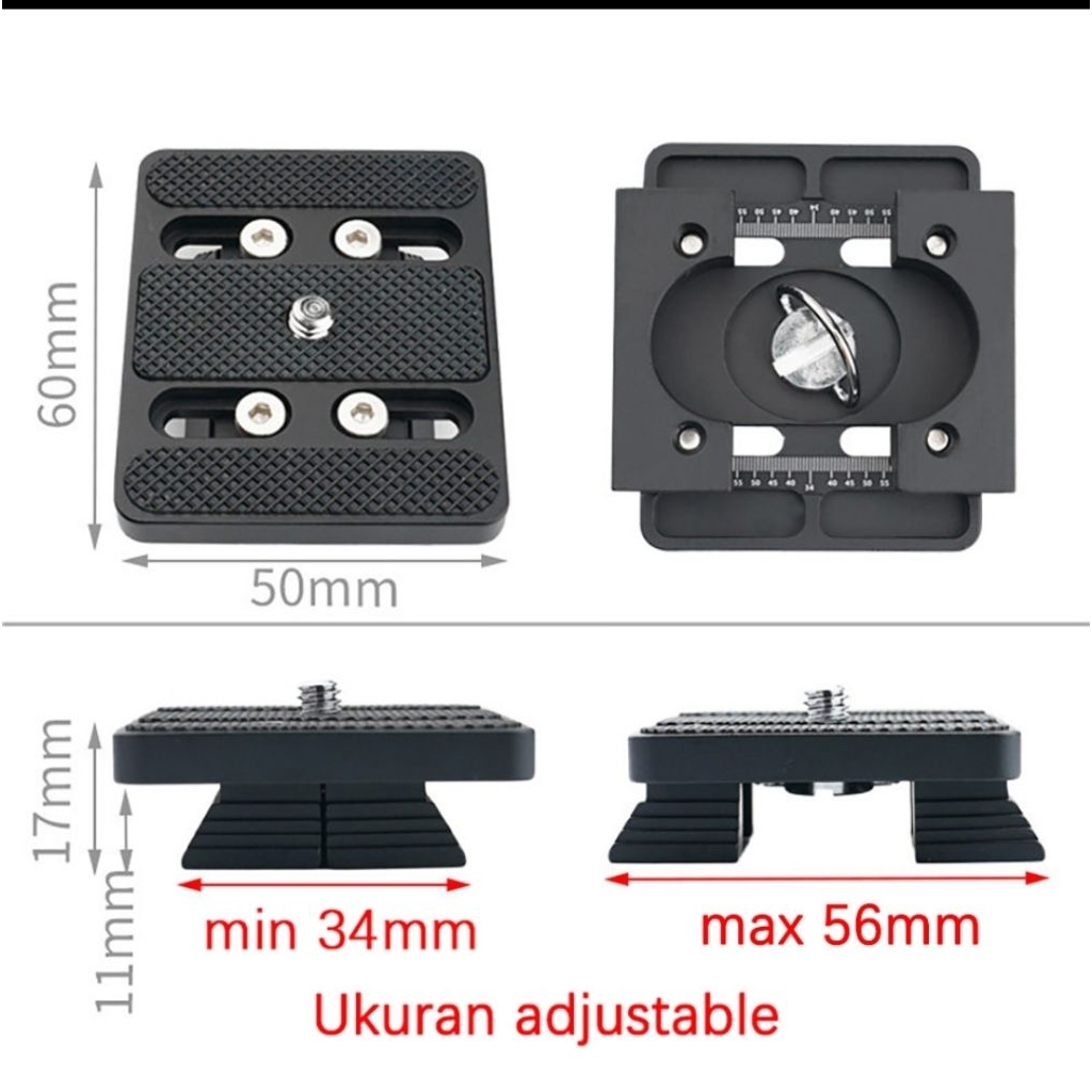 Quick Release Plate UNIVERSAL For Tripod Excell Takara Somita Bilico Weifeng WF Slik Verbon Promoss 