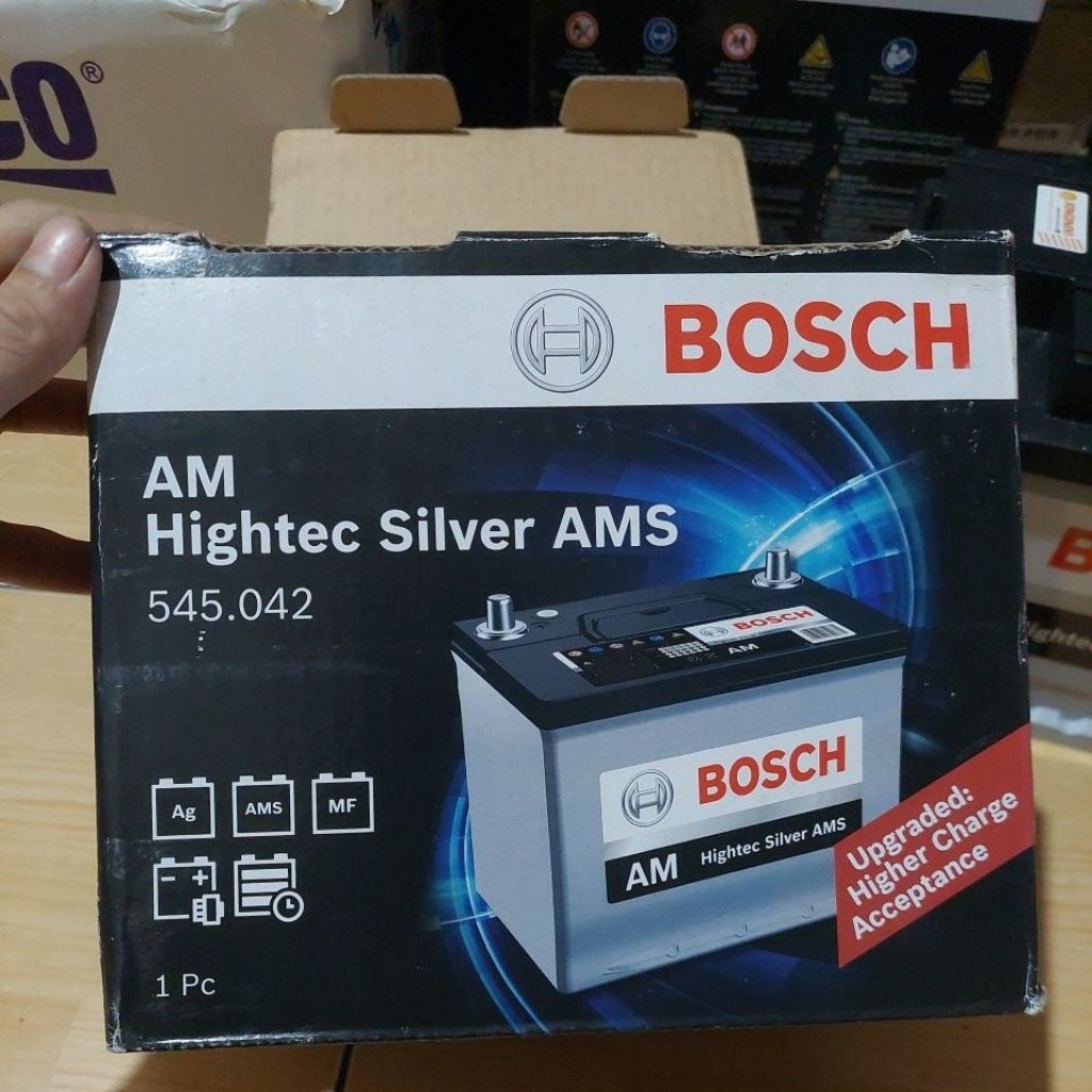 AKI BATERAI KERING BOSCH LN1 DIN45 12V 45AH HYUNDAI STARGAZER CRETA