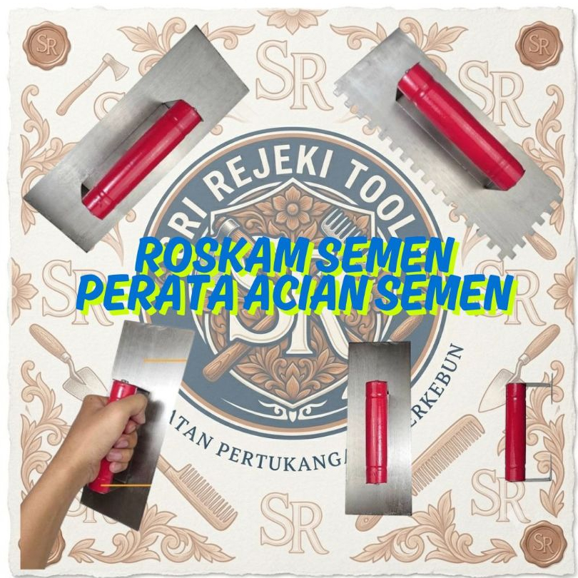 ROSKAM RASKAM 27cm BESI BAJA POLOS / GERIGI PERATA ACIAN / PLASTERING TROWEL