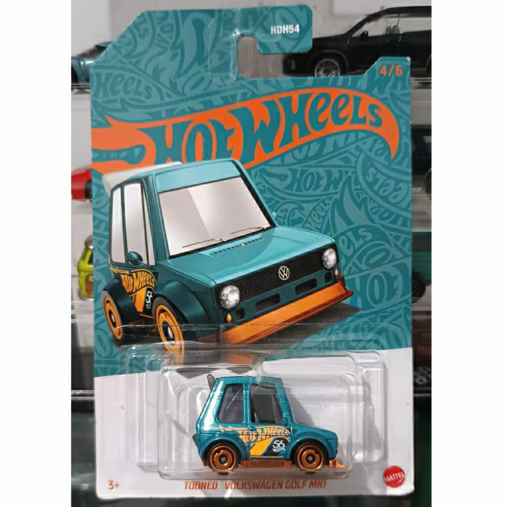 Hotwheels Tooned VW golf Mk1 Anniversary 56 years