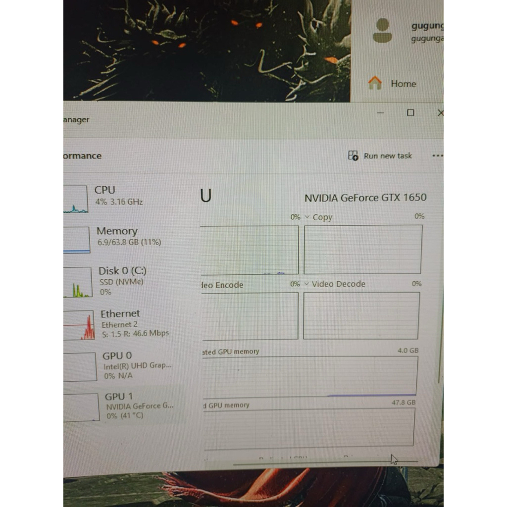 Pc Gaming Bekas mantap mobo MSI B760 I DDR 5 l i7 gen 14k | T-force  64GB DDR 5 RGB |  GTX 1650| MSI