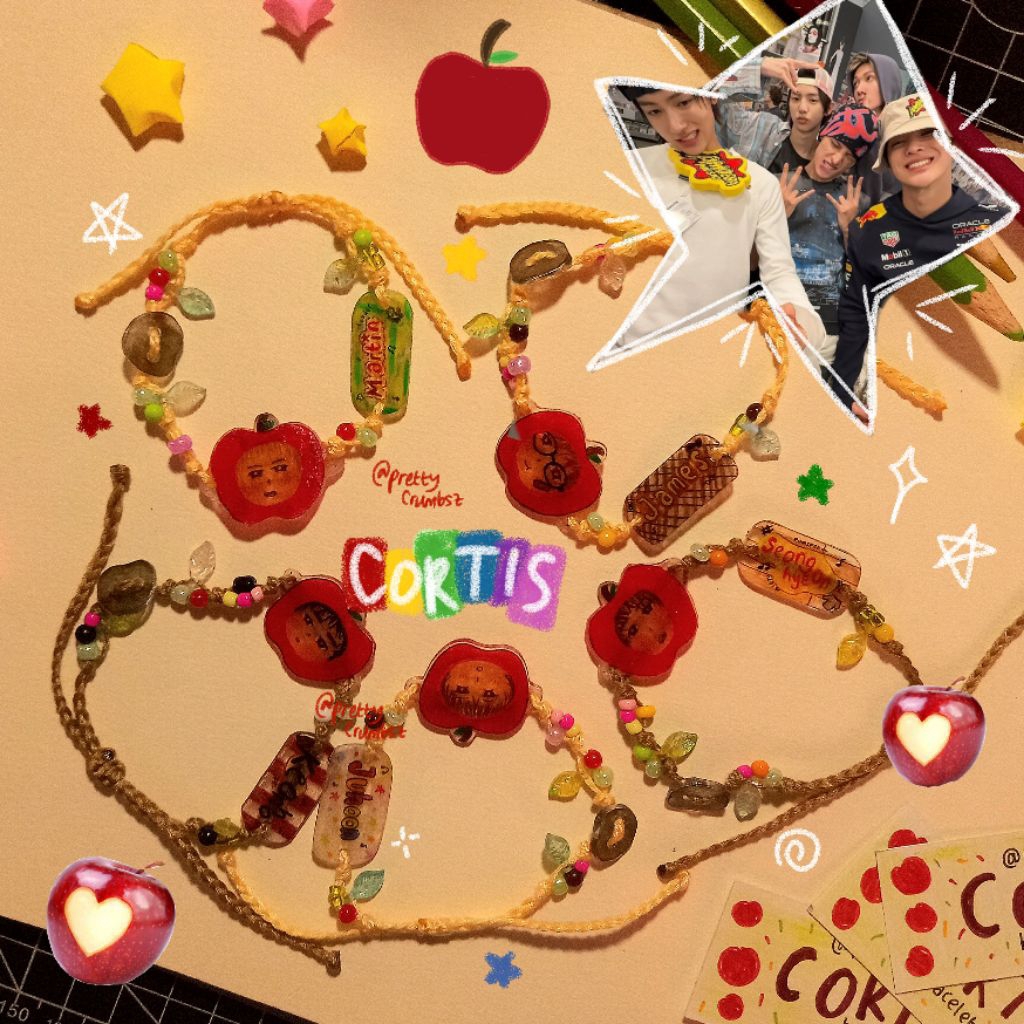CORTIS APPLE BRACELET  | CORTIS MERCH | GELANG MANIK-MANIK KPOP HANDMADE BRACELET