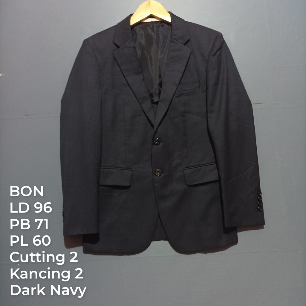 Jas Pria Dewasa Warna Dark Navy Bekas Pakai Size S | Jas Second Brand