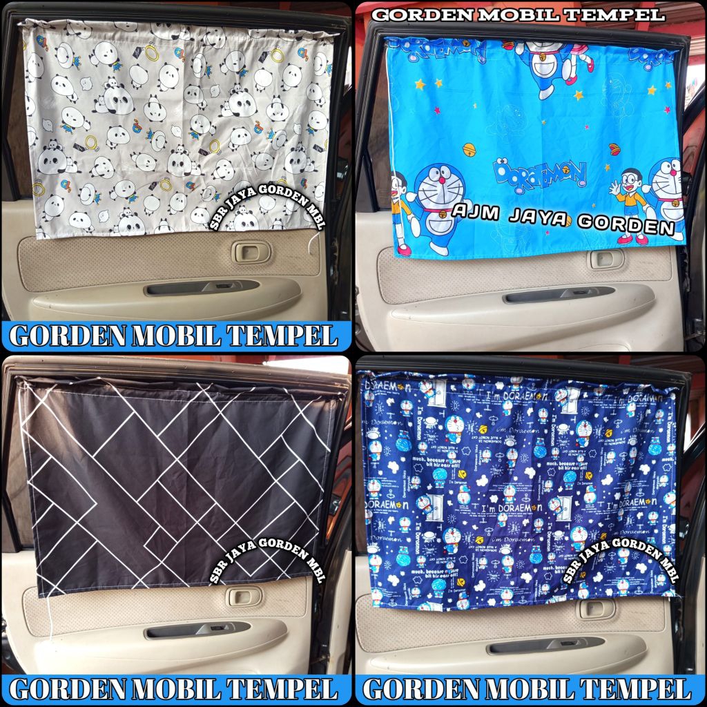 gorden mobil Tempel / gorden pintu mobil / korden mobil / Tirai mobil kaca samping /gorden mobil ana