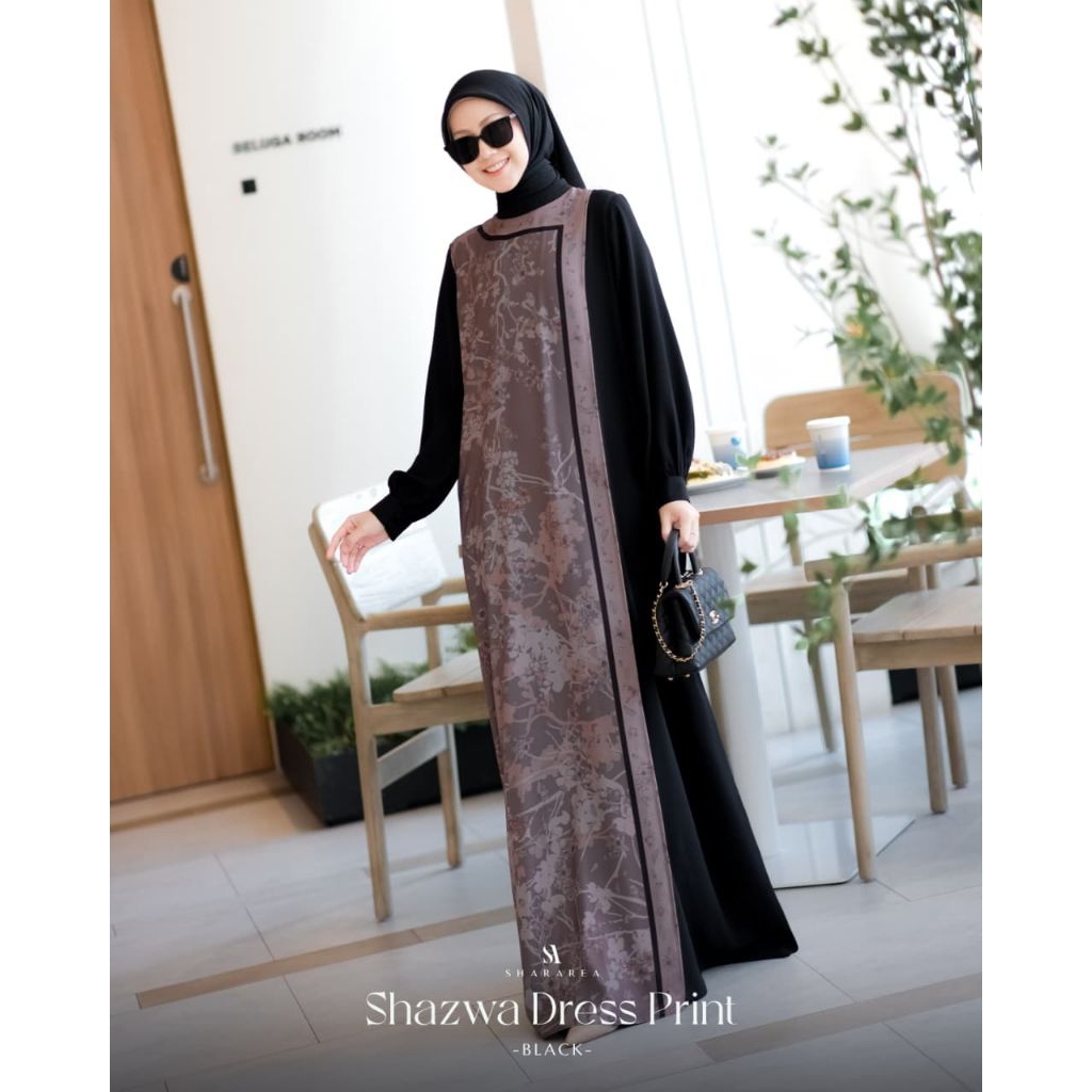 GAMIS SHAZWA DRES PRINTING PREMIUM MODEST LUXURY LOOK ORIGINAL BY SHARAREA