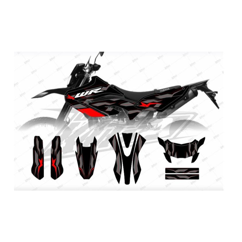 Decal Yamaha WR155 Stiker wr 155 Decal biru hitam supermoto full body custom