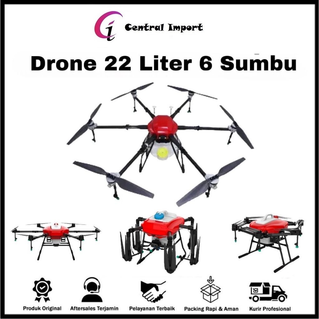 TYI agriculture Drone 22 Liter 6 Axis - Drone Pertanian perkebunan - Drone Sprayer