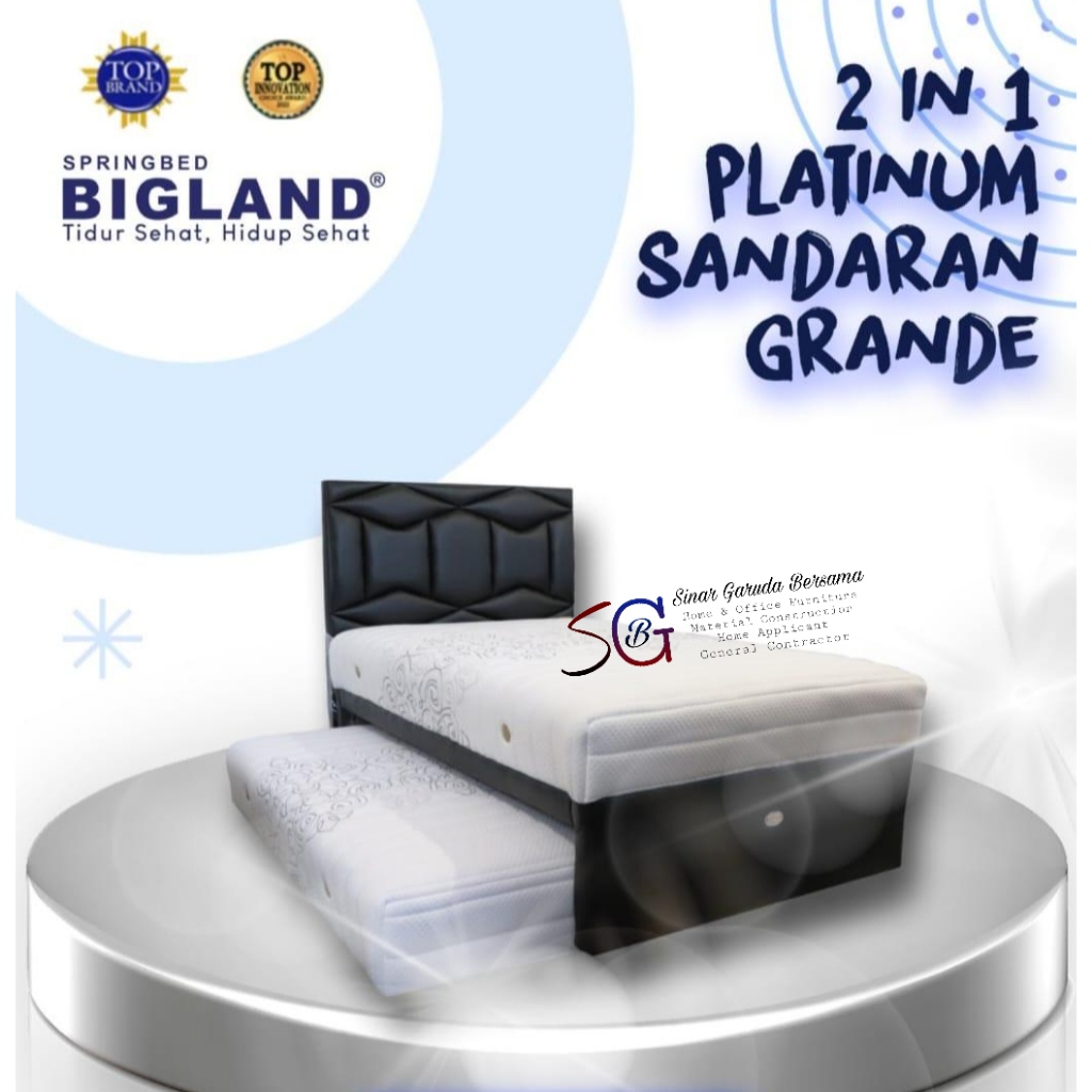 2IN1 BIGLAND PLATINUM / KASUR SORONG UKURAN 120 PREMIUM KASUR DORONG 2IN1