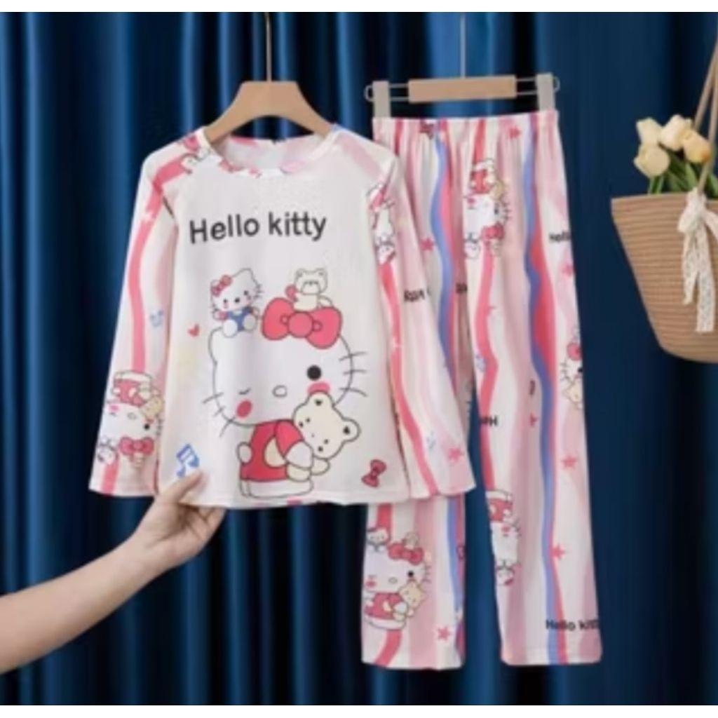 Piyama hello kitty anak baju tidur anak karakter hello kitty