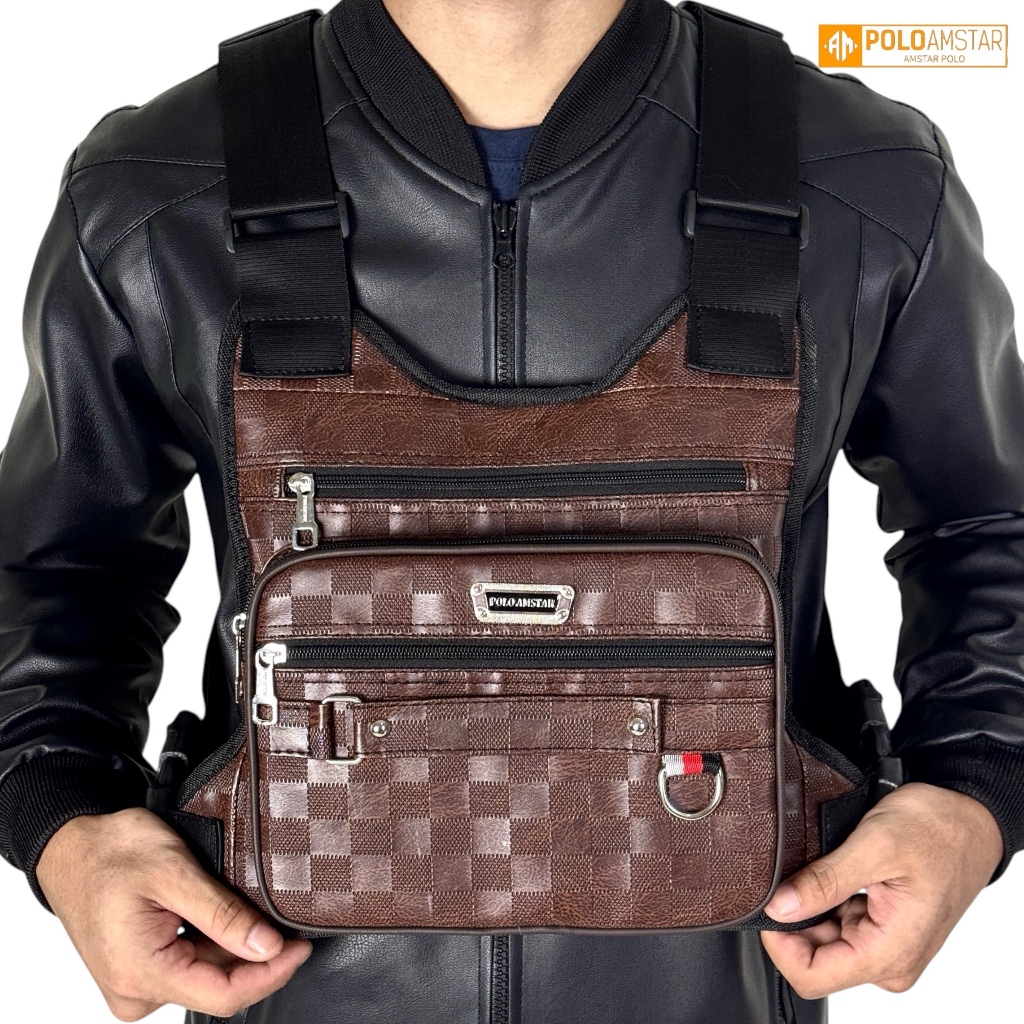 Tas Dada Polo Amstar Bahan Kulit PU Premium Tas Selempang Bahu Tas Rompi