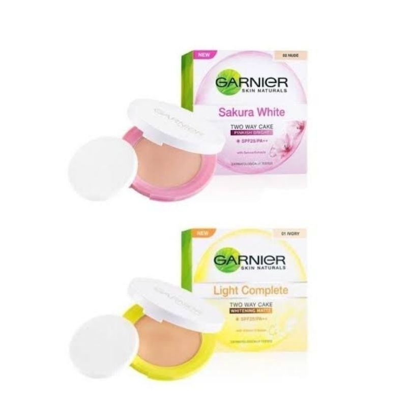 MADAME GARNIER TWO WAY CAKE SAKURA WHITE LIGHT COMPLETE WHITENING BEDAK PADAT
