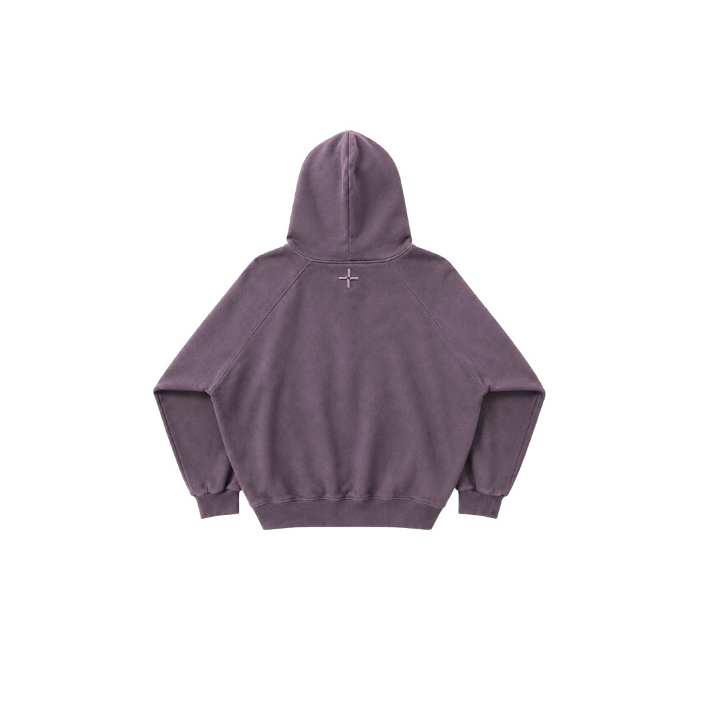ZIPPED HOODIE - FADED BRAY
