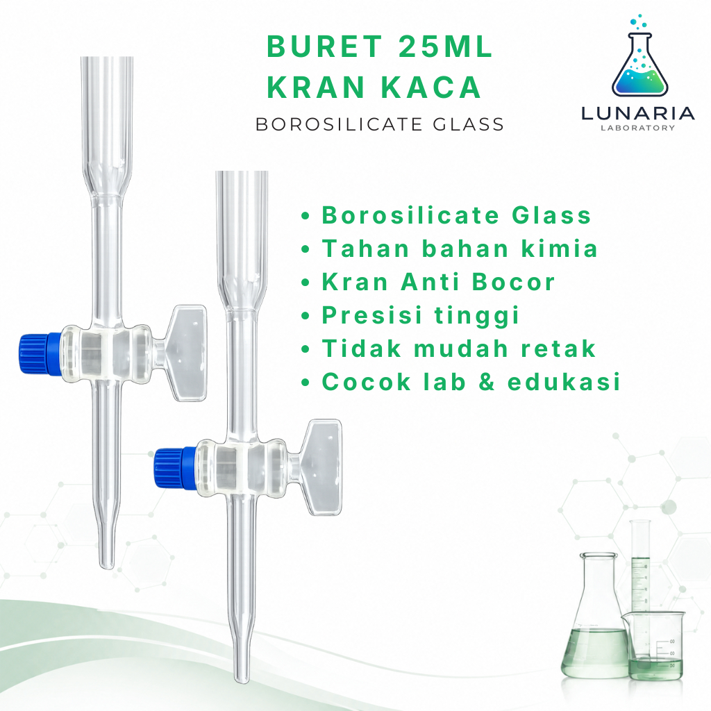 Buret 25 - Alat Kompresi Borosilocate