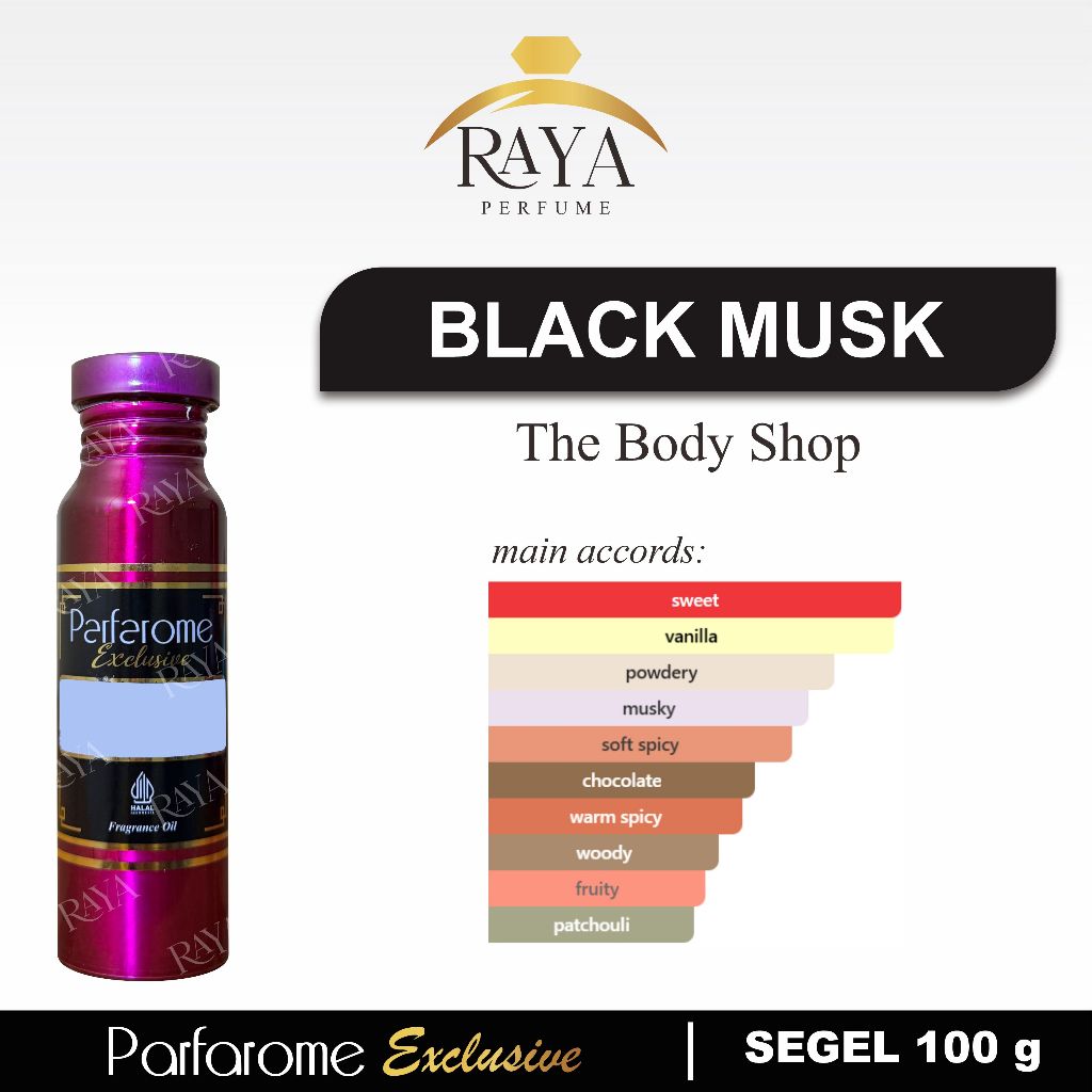 BLACK MUSK - Bibit Parfum Parfarome Exclusive - Segel 100 Gr