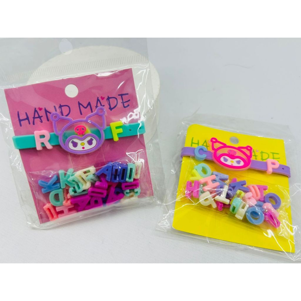 Galang Anak Huruf Anak Motif Sanrio/Gelang Manik Huruf Random