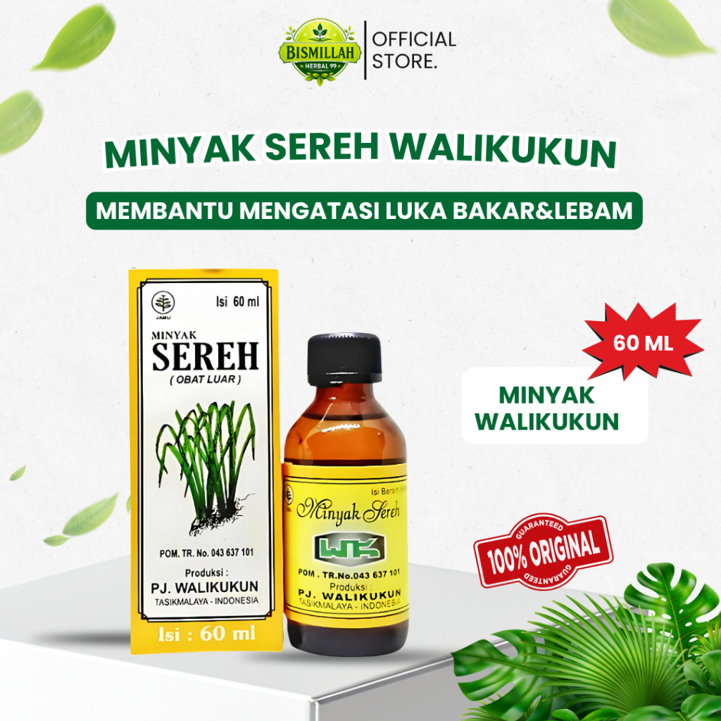 MINYAK SEREH WALIKUKUN - MINYAK SEREH HERBAL - MINYAK GOSOK