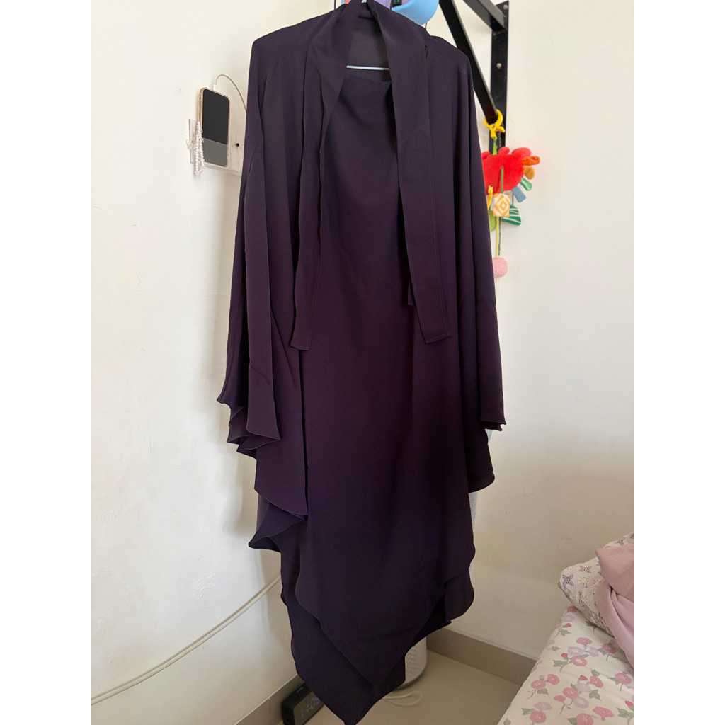 FK Huda Elmadina Abaya Dark Velvet