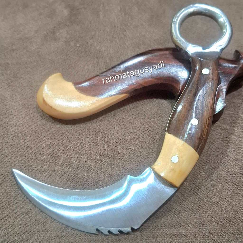 Pisau Tradisional Minang Kerambit Karambit Beladiri Silat Besi Per Asli