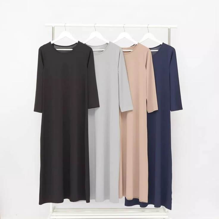 RIZKY COLLECTION Inner Dress / Manset Gamis Lengan Panjang Premium Spandek Aden Dan Strechy