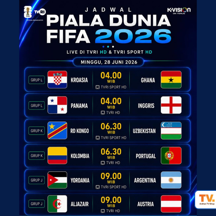 KVision Paket Cling 3 Bulan, 6 Bulan, & 12 Bulan - Paket nonton Piala Dunia, TV Nasional, dan lain-l