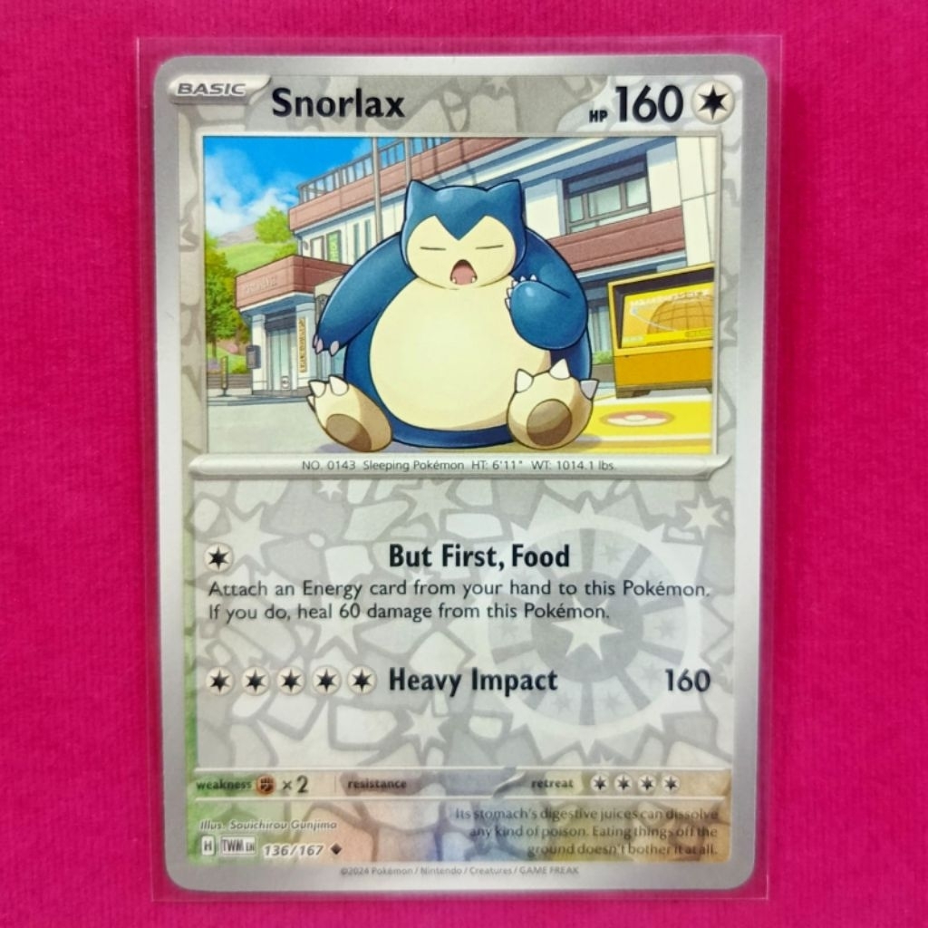 kartu snorlax english original / pokemon snorlax holo