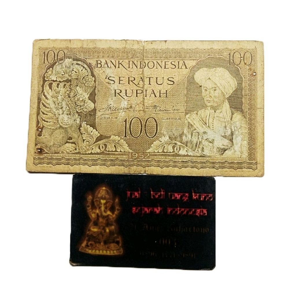 UANG 100 RUPIAH 1952 SERI BUDAYA