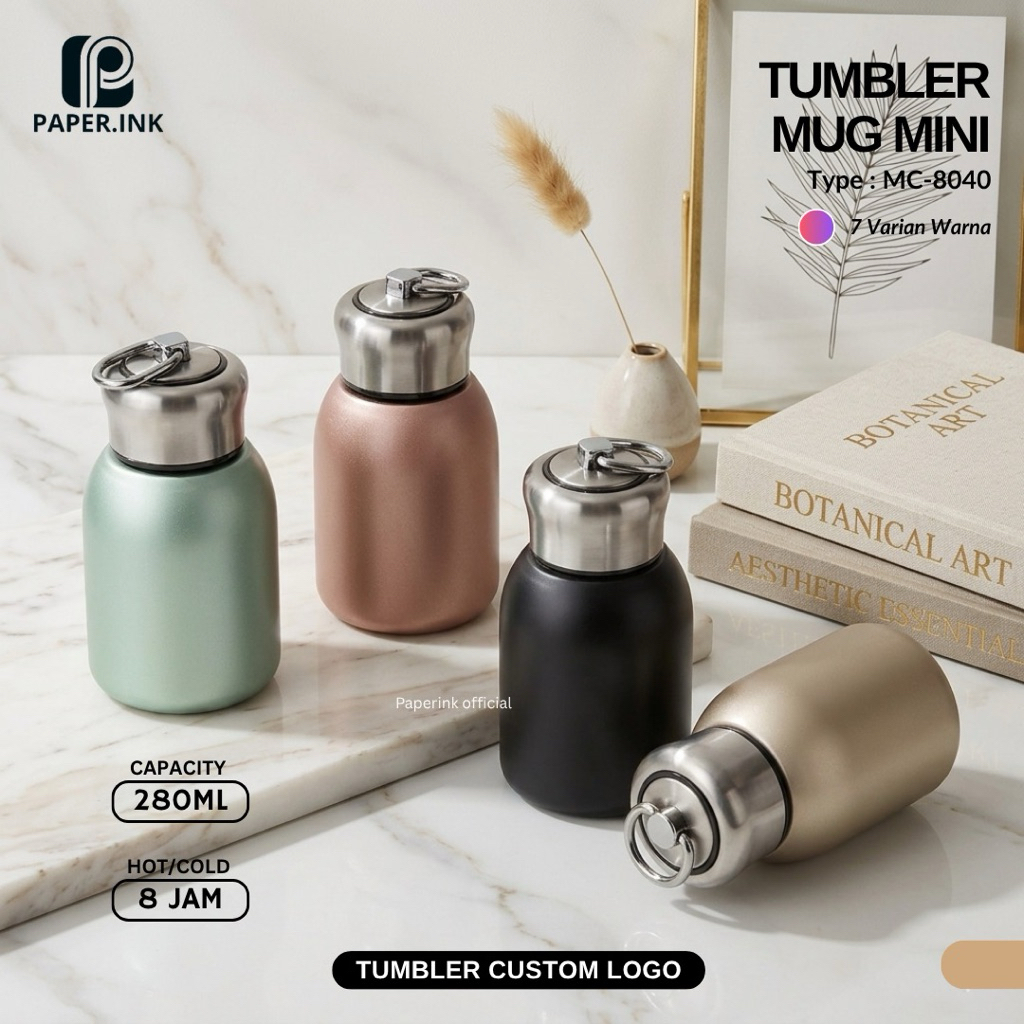 Tumbler / Termos Custom - MINI - Souvenir / Promosi - Grafir / Print UV
