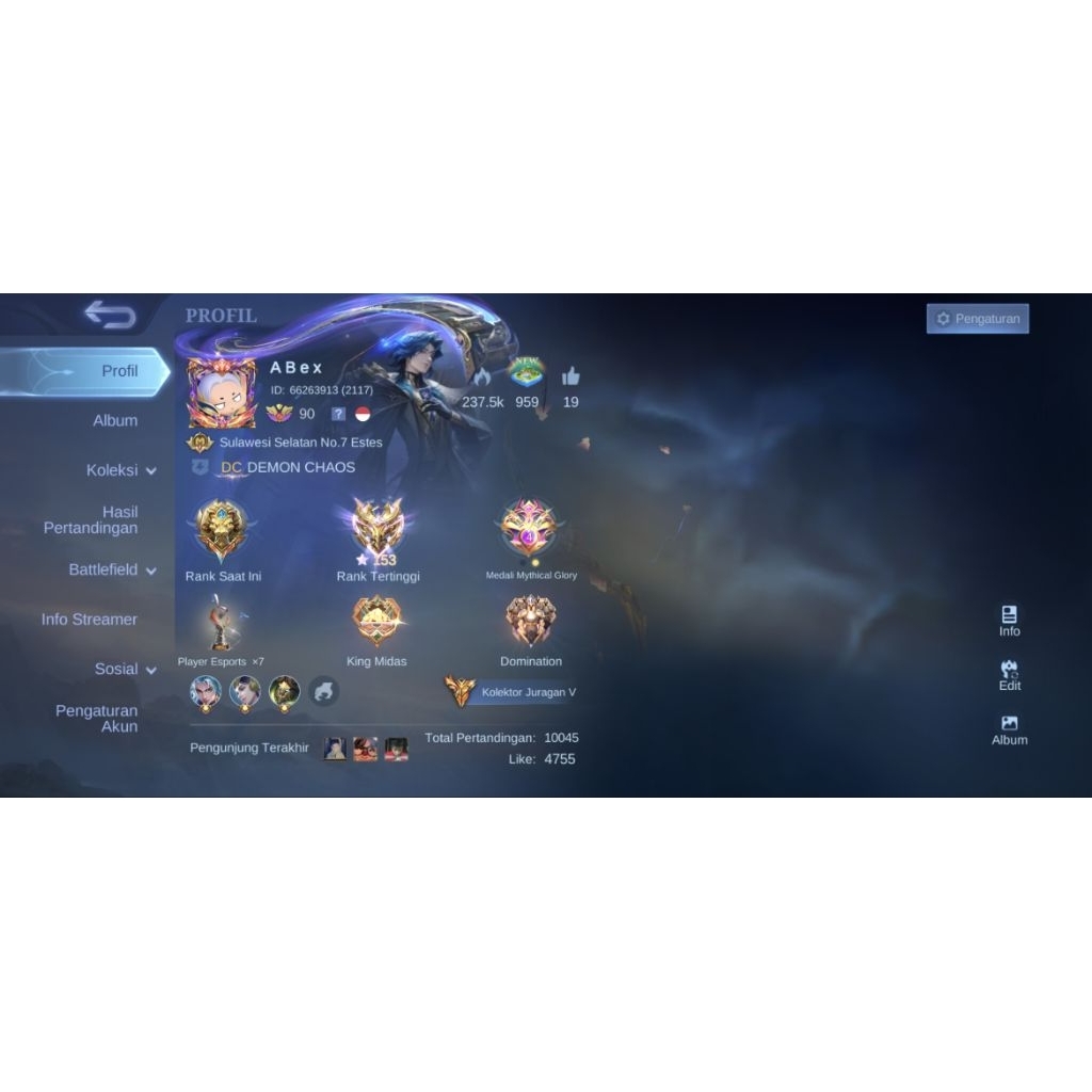 ABex Akun Mobile Legends