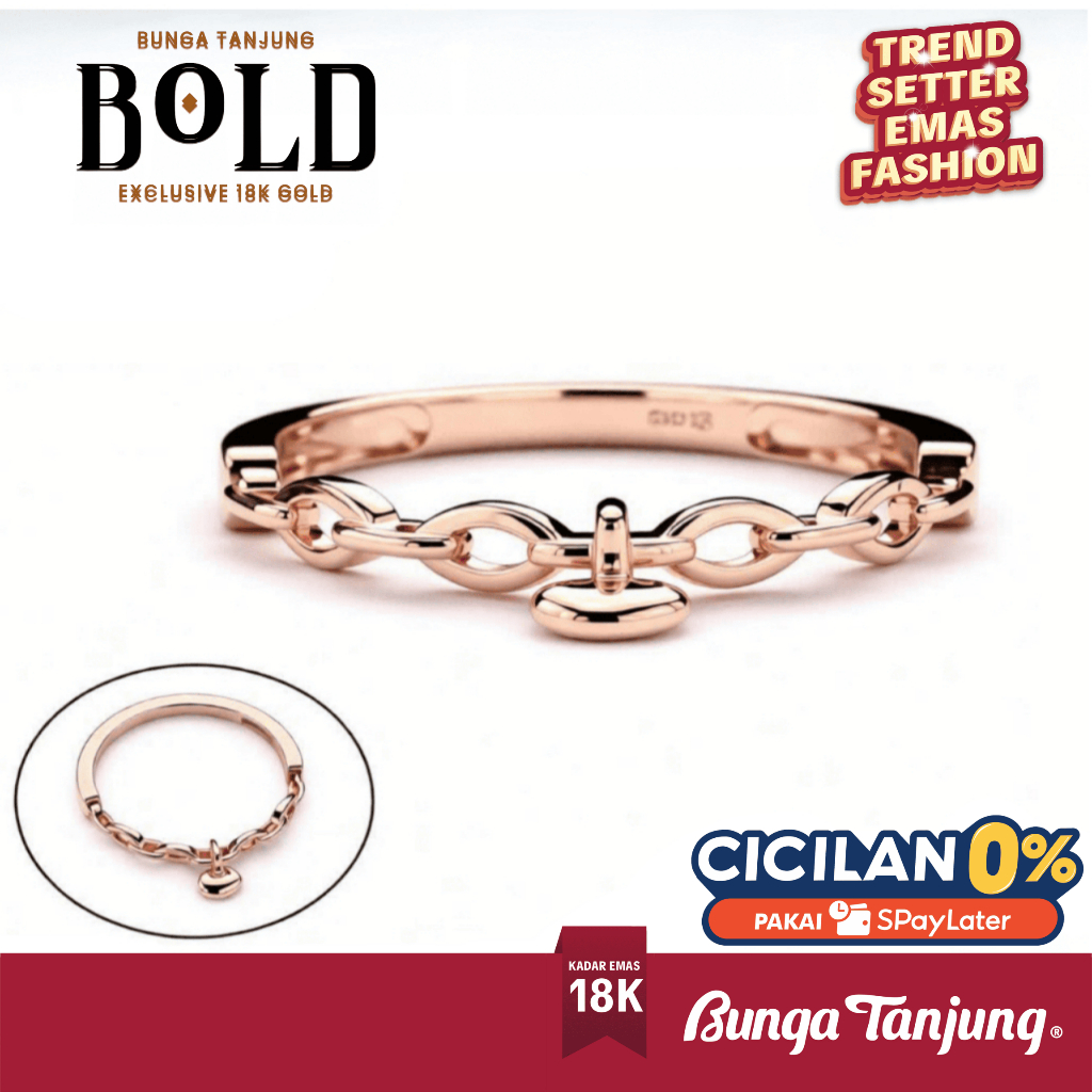 CINCIN CHAIN LINK BOLD - EMAS 18K - BUNGA TANJUNG GOLD