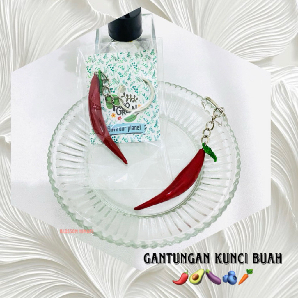 Gantungan Kunci Buah | Cabe | Avocado | Keychain