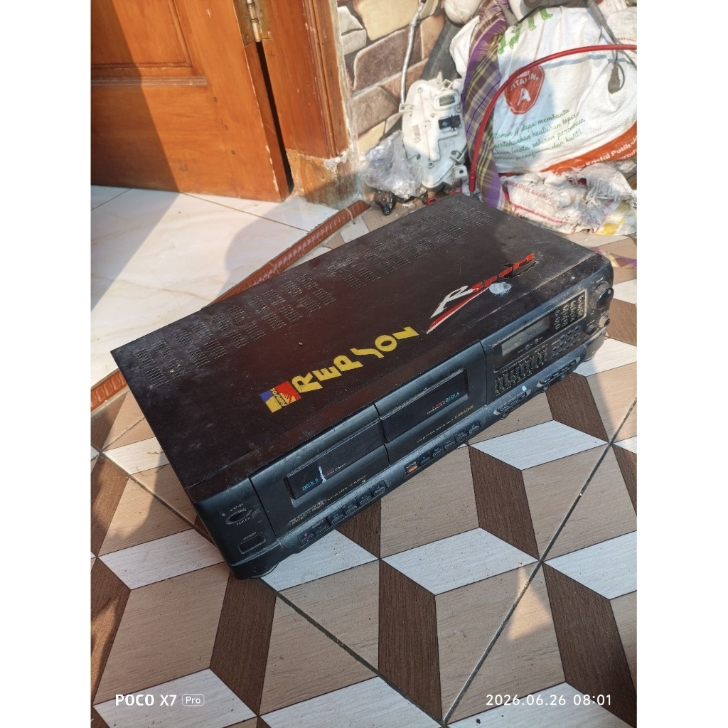 tape deck ampli hi-fi stereo Polytron tipe BB632K second bekas minus mati