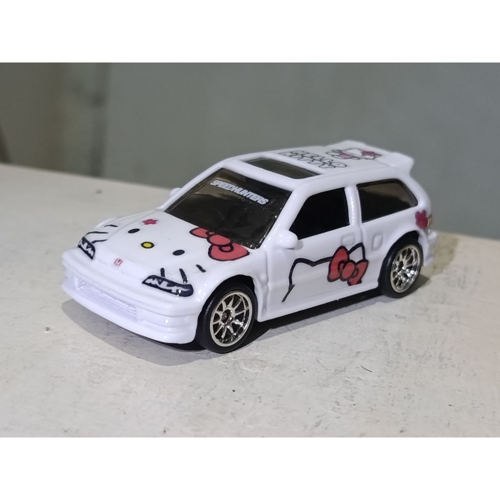 hotwheels honda civic ef custom hello kitty