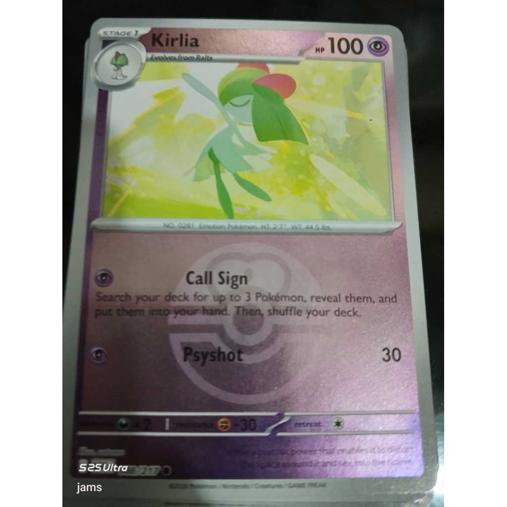 Pokemon Kirlia loveball holo en