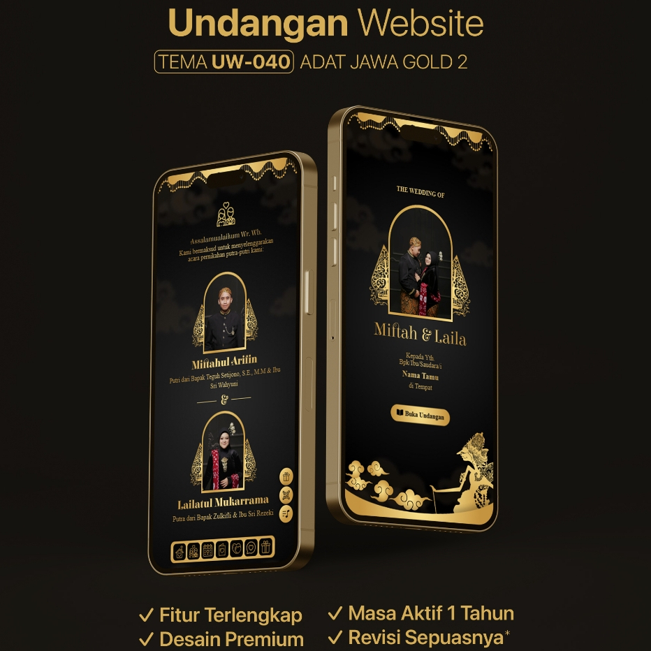 UW-040 | Undangan Website Adat Jawa Gold 2 - Undangan Web Adat Jawa