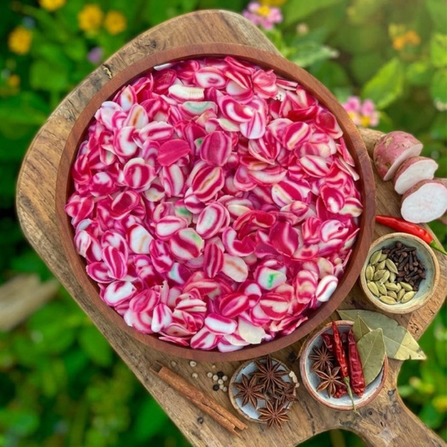 Kerupuk BAWANG MERAH Krupuk Merah Ceria Super Rasa Bawang Kerupuk Hajatan Mentah Asli Gurih Renyah G