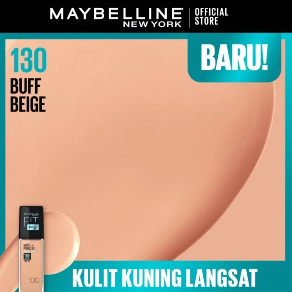 Maybelline Fit Me Matte + Poreless Liquid Foundation Make Up 5ml (jar) Makeup Ringan High Cover