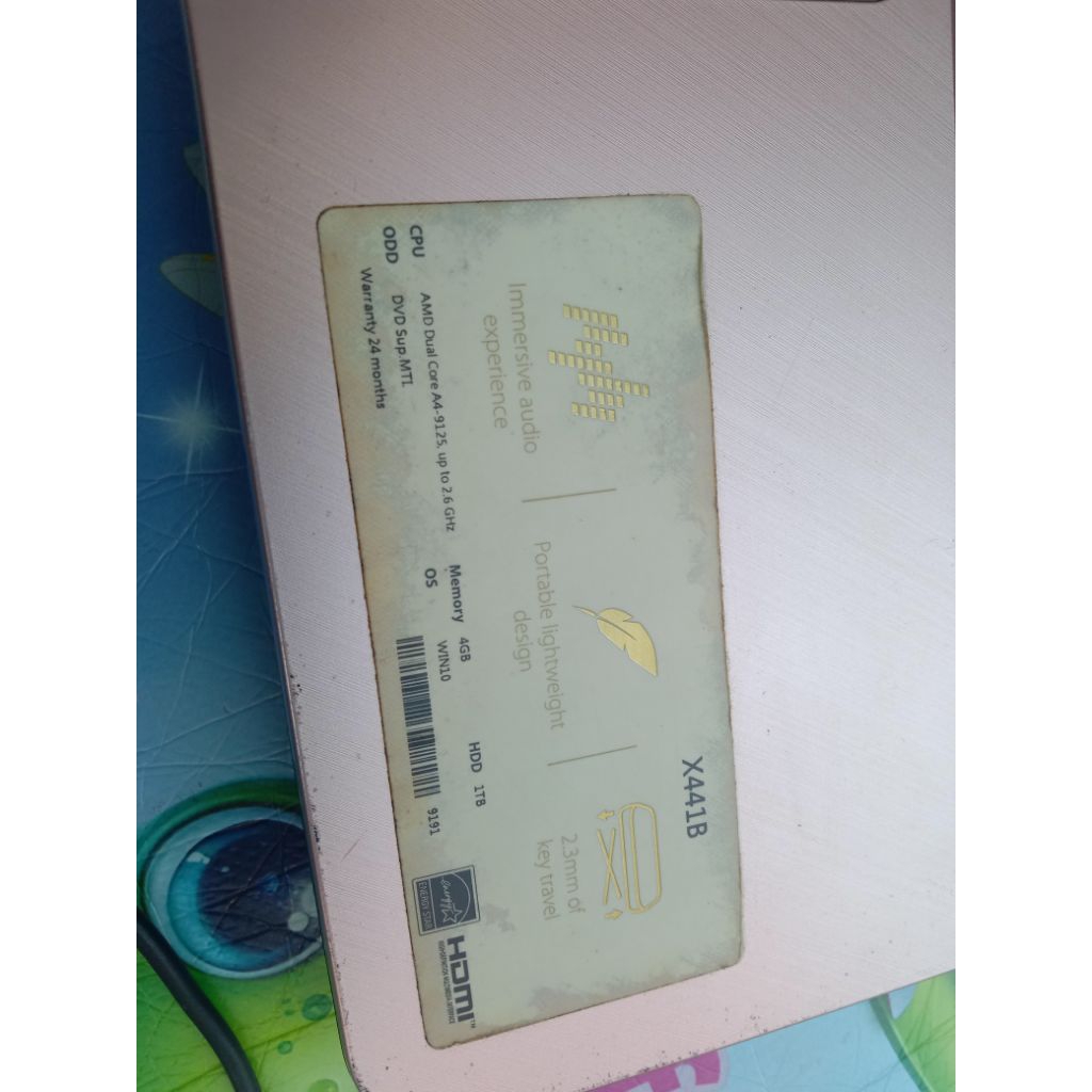 Mobo laptop Asus X441B AMD A4 normal perawan