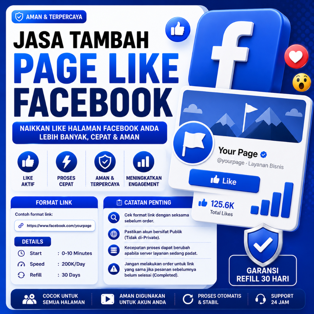 Facebook Page Like | Jasa Like Halaman Facebook | Like FB