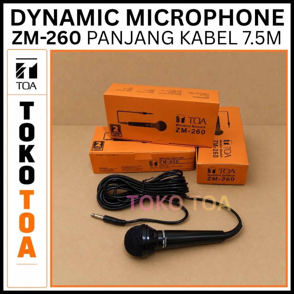 ZM-260 MICROPHONE MIC KABEL MIKROFON TOA ZM-260 ZM 260 AFFILIATE