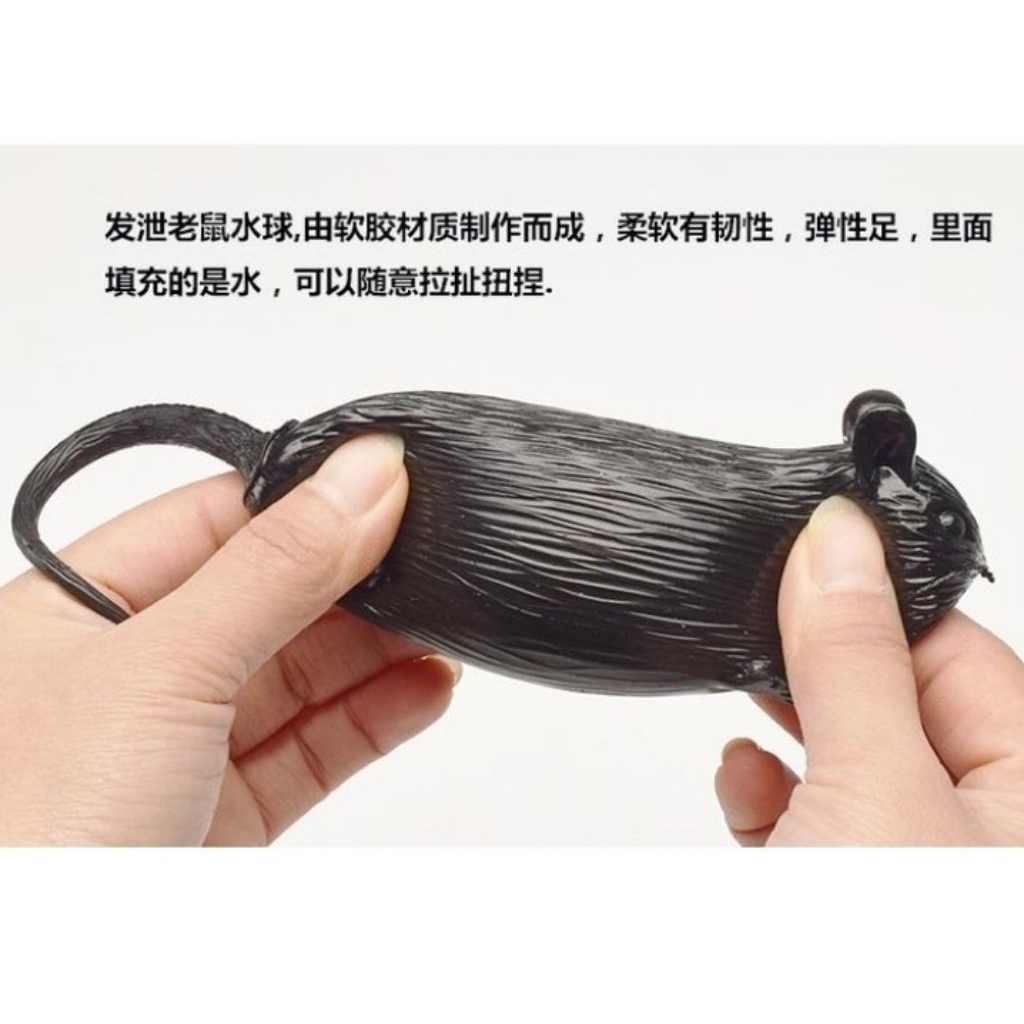 Squishy Tikus Remas Prank - Anti Stres, Mainan Anak, Tikus Hitam - Hitam