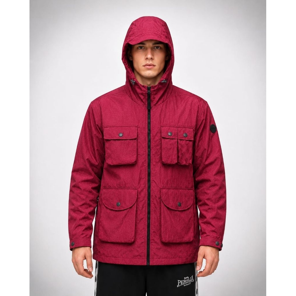 Windbreaker pouch capitale Red