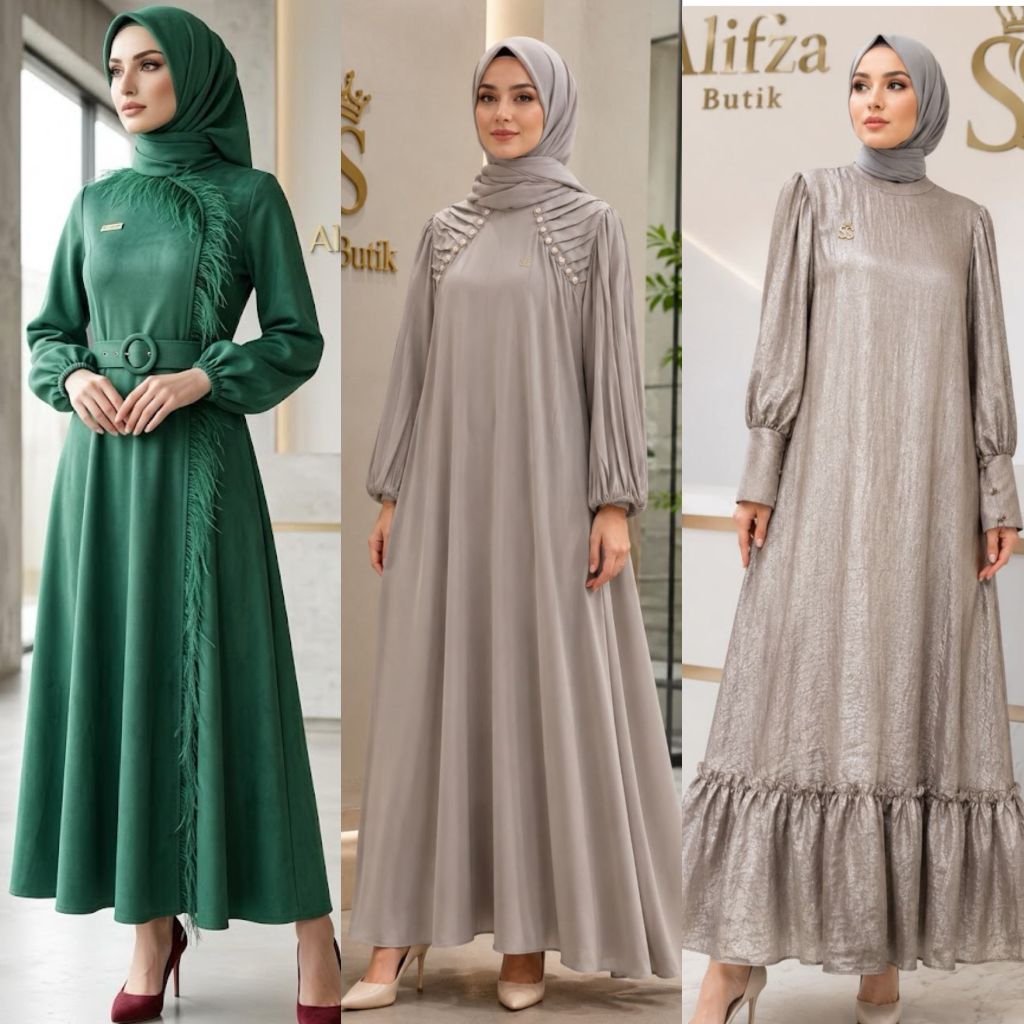 Set Hijab Gamis Lukis blink suede halus  Shellasaukia Original kode SS34.001,13-1835,06-180,03.4382