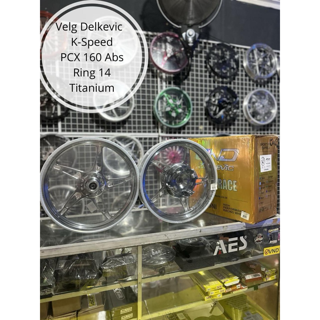 Velg CNC Delkevic K Speed  PCX 160 Abs Ring 14 Titanium-satriamodivication-