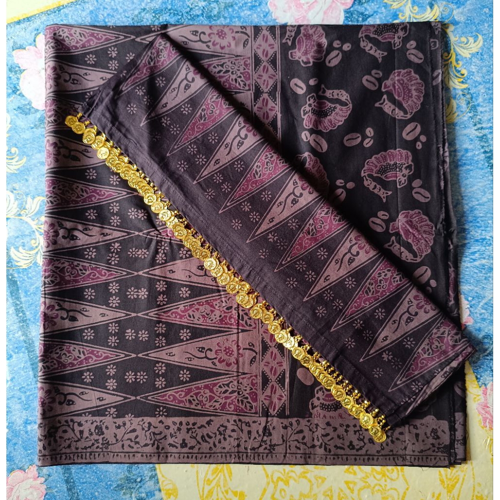kain batik Jambi ori ronce koin emas