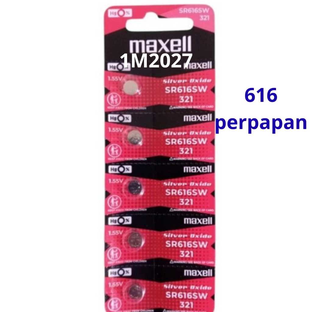 BATERAI Maxell SR616SW 321 Original Maxell Isi 5pcs
